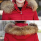 Down Jacket Winter Ladies Fashion Korean Big Fur Collar Thick Warm Hooded Mid-length Plus Size Cotton Jacket