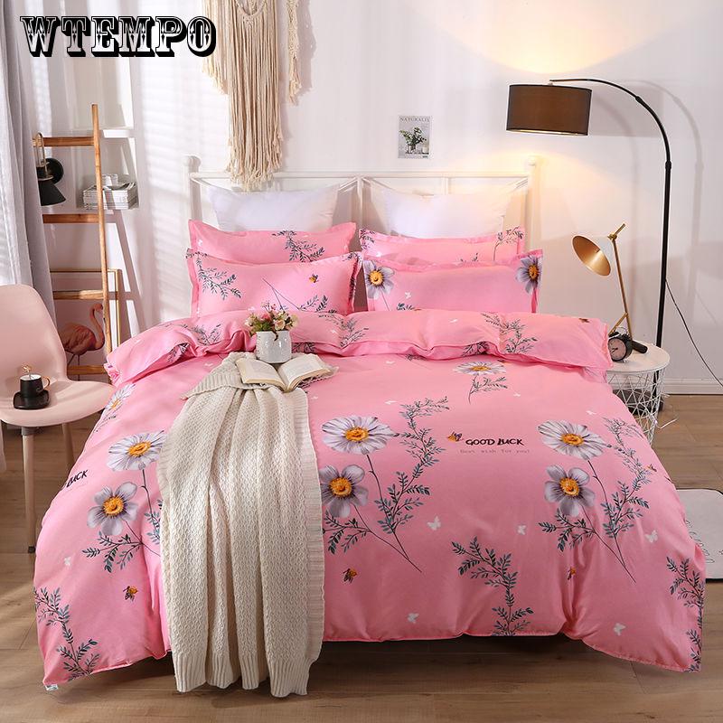 Bedding Set Quilt Cover Single/twin/queen Flower Bedding Set Pillow Case Duvet Cover