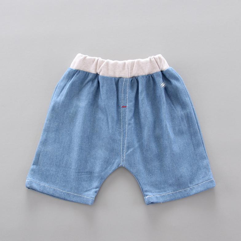 Children's Summer Wear Two Piece Set of Boys' and Girls' Korean Plaid Collar Short Sleeve Shirt and Shorts