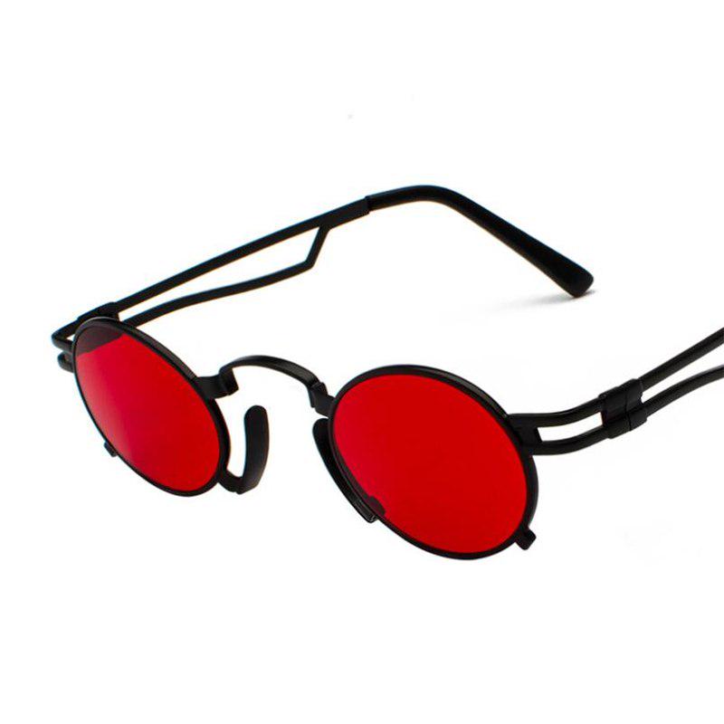 WTEMPO Small Frame Steampunk Sunglasses Women Men Brand Designer Metal Oval Sunglasses For Unisex Vi