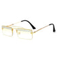 WTEMPO Personalized Eyebrow Metal Square Sunglasses Women Men Fashion Anti-UV Small Frame Sun Glasse