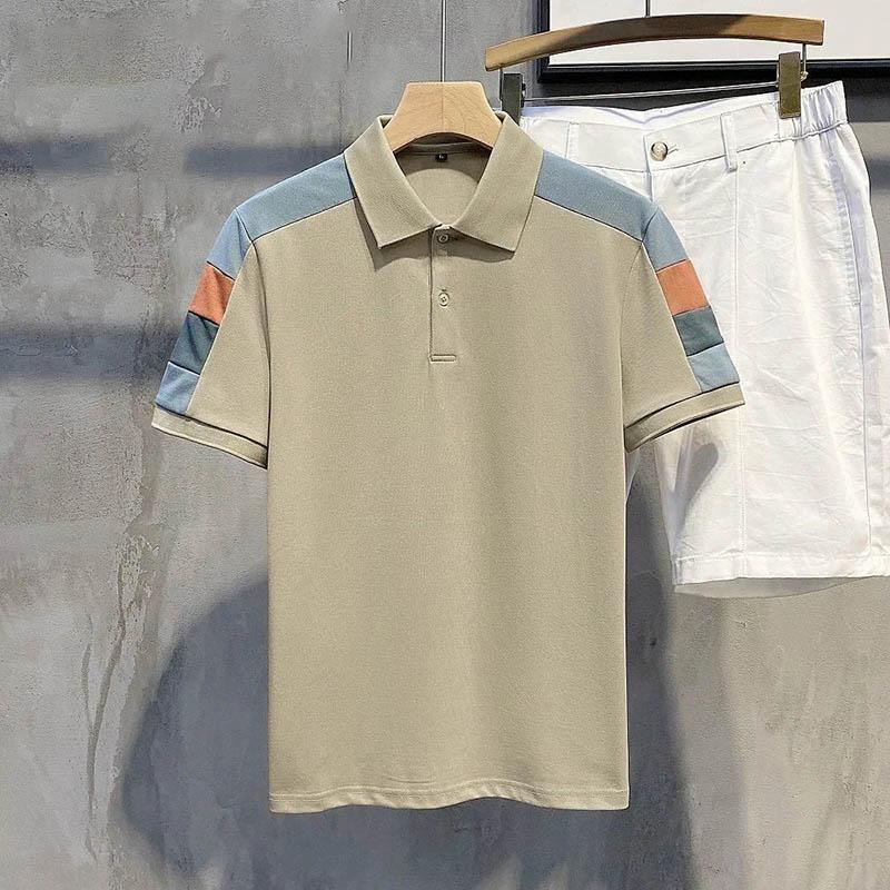 Large Size Men's Half-sleeved Japanese Polo Shirt Men's Short-sleeved Summer New Trend All-match Handsome Retro T-shirt Top
