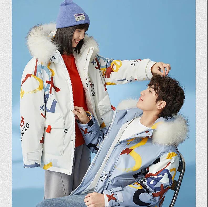 Short Couple of The Same Style Down Jacket Warm Autumn and Winter Thick Coat