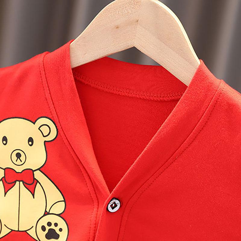 Boys and Girls Spring and Autumn Suits 1-5 Years Old Sweatshirt Shirt Suit Casual Suit Home Service Three-piece Sets