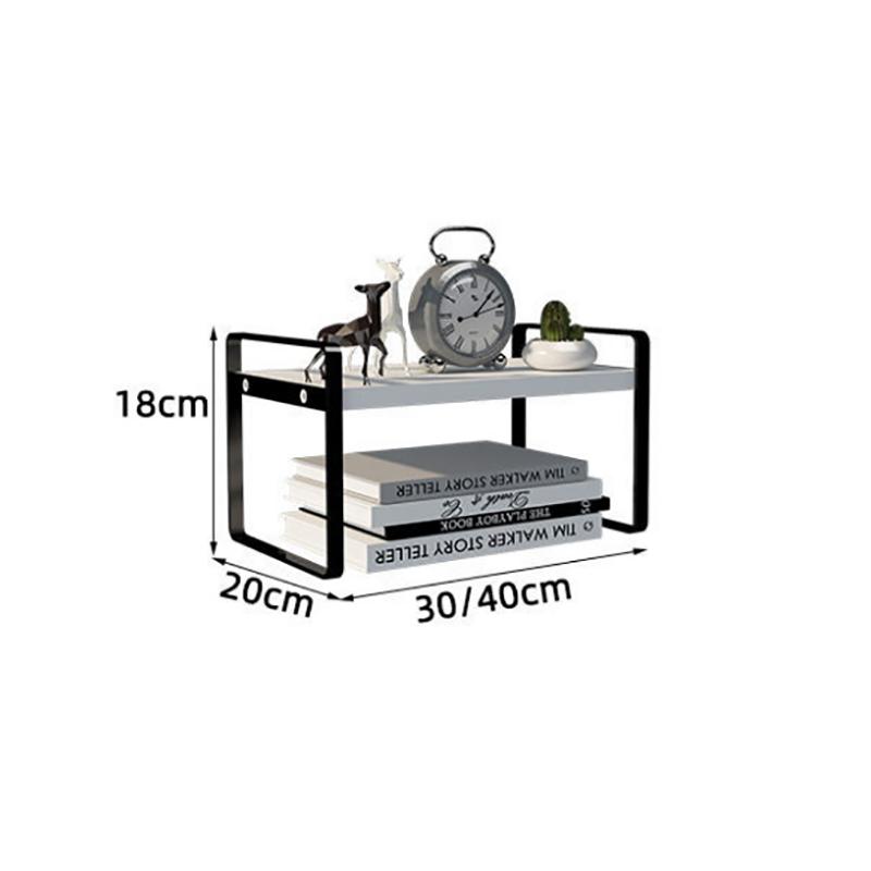 Desktop Shelf Desk File Storage Rack Bay Window Table Multi-layer Wrought Iron Desk Kitchen Finishing Shelf Divider Single Layer
