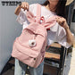 Fashion Waterproof Women Backpack Travel Knapsack  Girls Bookbags Cute bunny ear Backpack