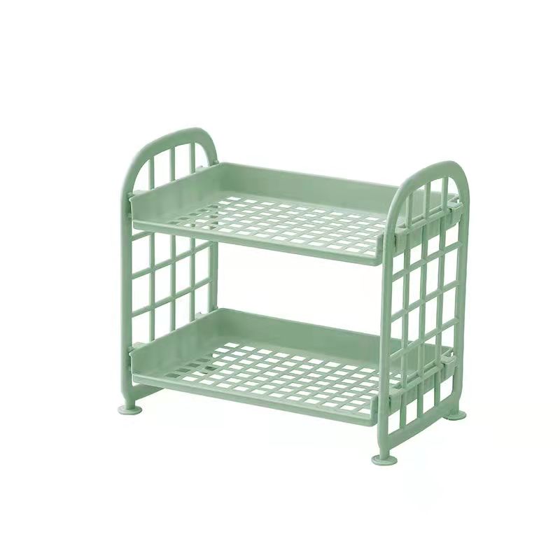 Multifunction Double Layer Storage Holder For Kitchen Bathroom Makeup Organizer Display Shelf