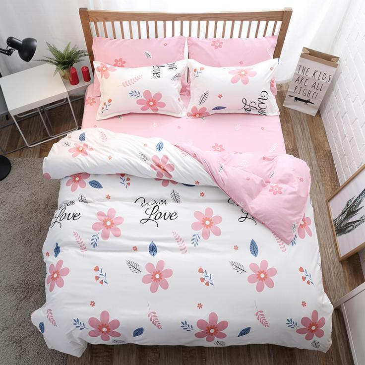 New  Home Cartoon Fox 3/4pcs Bedding Sets Children's Beddingset Bed Linen Duvet Cover Bed Sheet