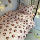 Brushed Three-piece Fashion Leopard-print Skin-friendly Duvet Cover Bed Linen Three-piece Student Dormitory Single Bed