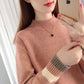 Pofulove Half-high-necked Bottoming Loose Sweater Women's Autumn Winter Long-sleeved Thick Sweaters