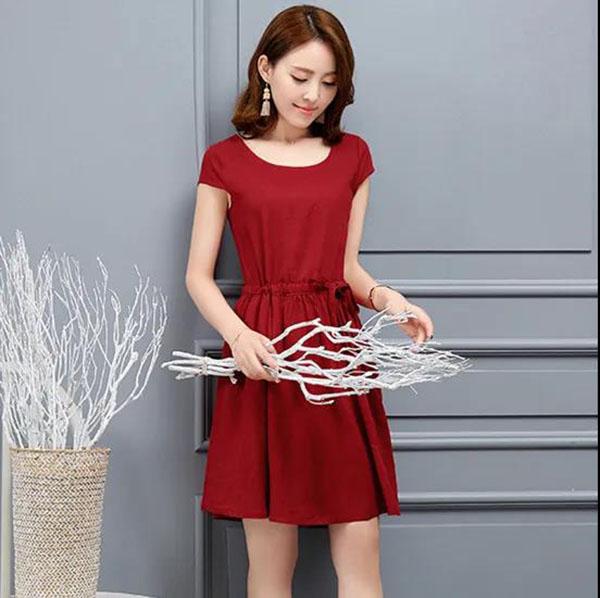 Summer Casual Short Dress Women Short Sleeve Bodycon Dress Elegant and Comfortable Dresses for Youth Lady