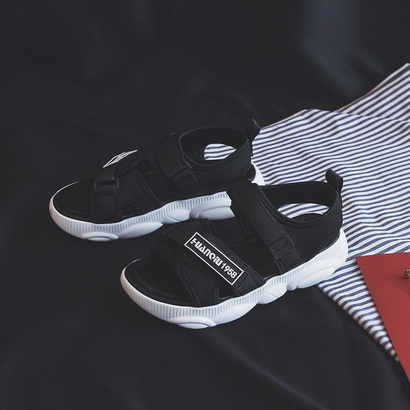 Sandals Female Fairy Wind Summer Students Korean Version of All-match Flat-soled Sneakers Bear Bottom