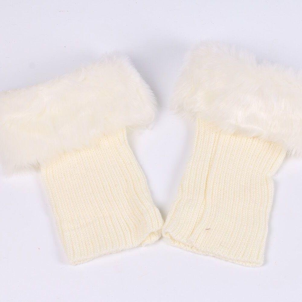 Autumn and Winter Fur Boots Set Short Wool Warm Odes Case Stylish Ladies Leg Shoes Set Leg Cover  Leg Warmers