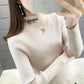 Half Turtleneck Bottoming Shirt Women's Autumn and Winter Outer Wear All-match Slim Short Pullover Sweater