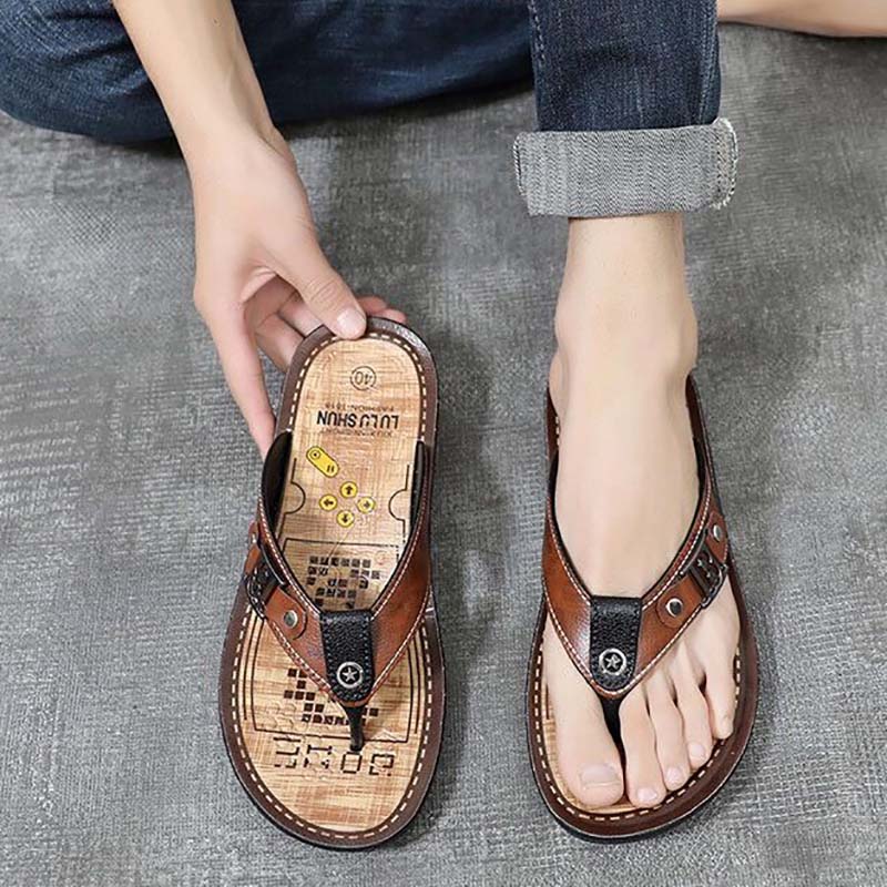 Summer Slippers Flip-flops Men's Korean Version of The Trend of Home Non-slip Indoor Trendy Men's Slippers Beach Sandals and Slippers