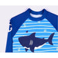 Children's Long-sleeved Cartoon Separate Swimsuit Kids Boys Cute Shark Long-sleeved Swimming Trunks Suit Comfortable Breathable Bathing Suit