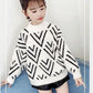 Autumn and Winter Thickened Children's Sweater Round Neck Knit Sweater Slim Long-sleeved Bottoming Shirt Little Girl Fashion Coat