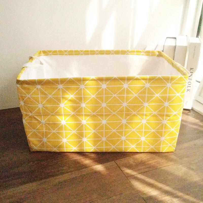 Cotton Linen Large Storage Box Dirty Clothing Basket Waterproof Foldable Item Finishing Storage Box