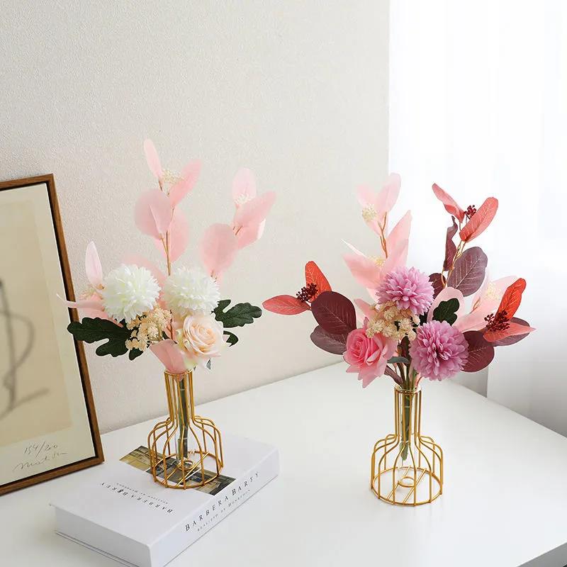 Fake Flower Simulation Bouquet Decoration Decorative Floral Decoration High-end Living Room Eucalyptus Table Flower Display