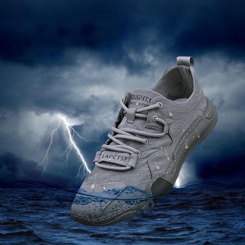 Men's Canvas Shoes Spring Summer Breathable Leisure Running Sneakers  Woven  One Pedal