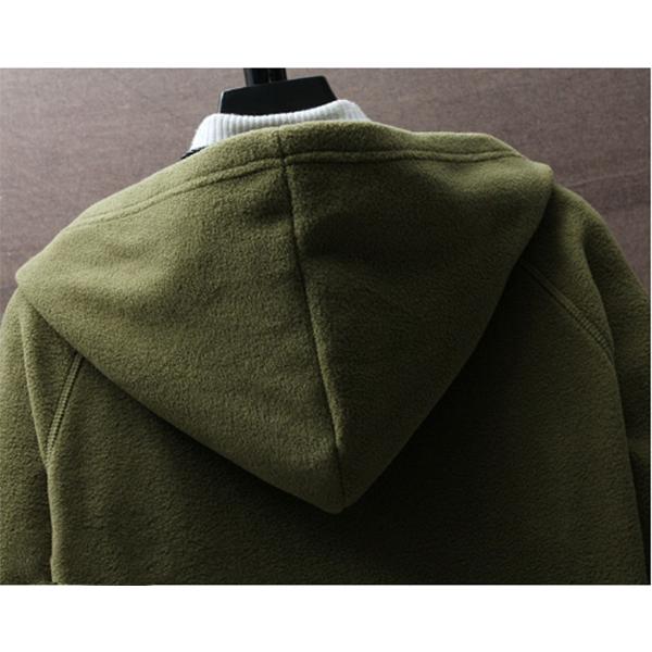 Spring Men's Jacket Polar Fleece Double Sided Fleece Lightweight Warm Jacket Hooded Sweater Loose Outdoor Casual Jacket