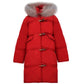 Children's White Duck Down Jacket Girl Mid-length Warm Winter Clothes Plus Fleece Padded Jacket