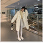 Shiny Long Down Jacket Women Winter Parka Coat Hooded Loose Coat Thick Female Jacket