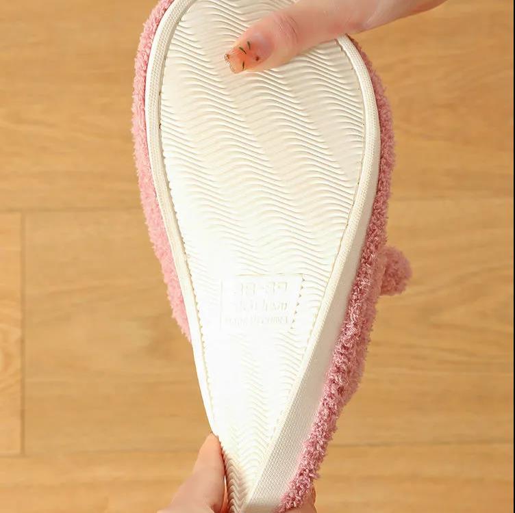 Designed Cotton Slippers Warm In Autumn and Winter Flat Shoes Non-slip Slippers Indoor Leisure and Entertainment