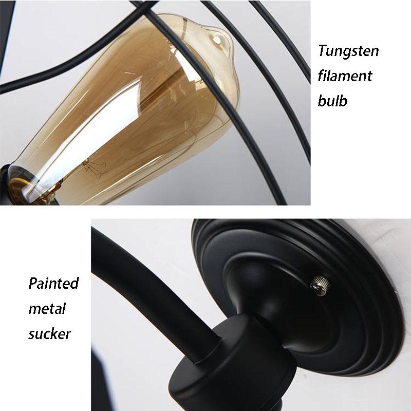Retro LED wall lamp living room bedroom bedside TV background wall industrial style decorative lamps