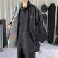 Reversible Jacket for Men and Women with Loose Top Gradient Color Casual Handsome Jacket Couple Long-sleeved Warm Simple Jacket