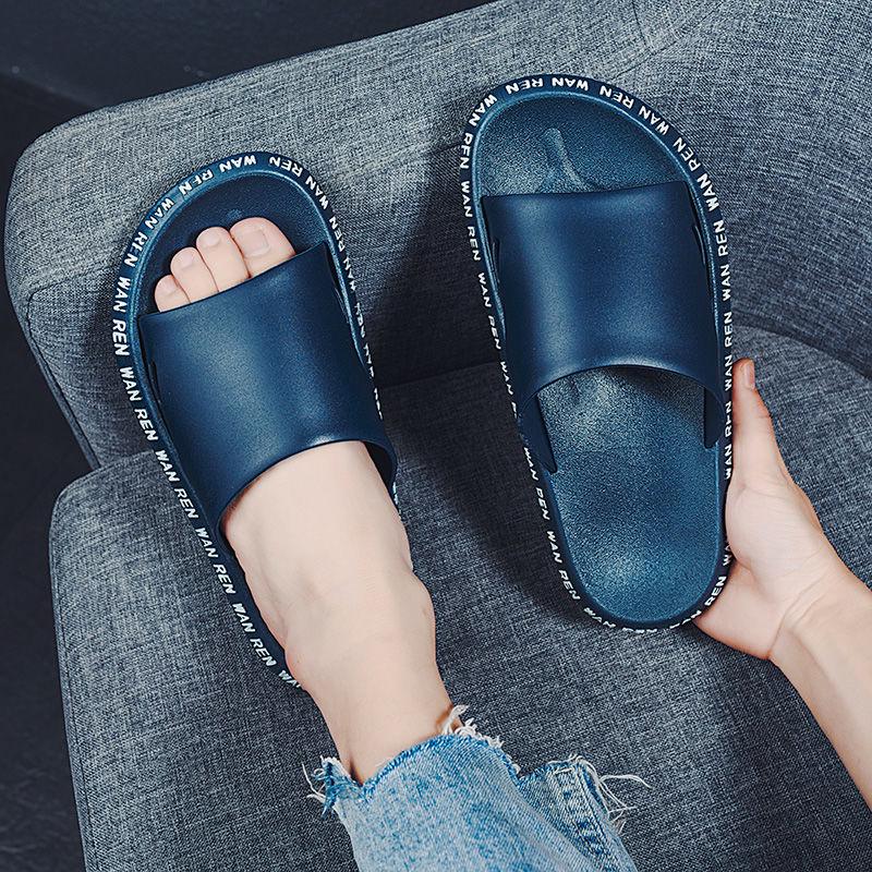 Slippers men's summer fashion wear a word drag men's soft bottom sandals outdoor beach shoes