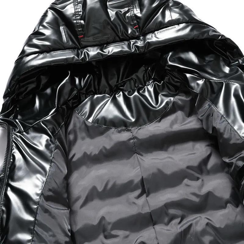 Winter Hooded Down Jacket Short Thick Warm Jacket Shiny Simple and Versatile Winter Clothes