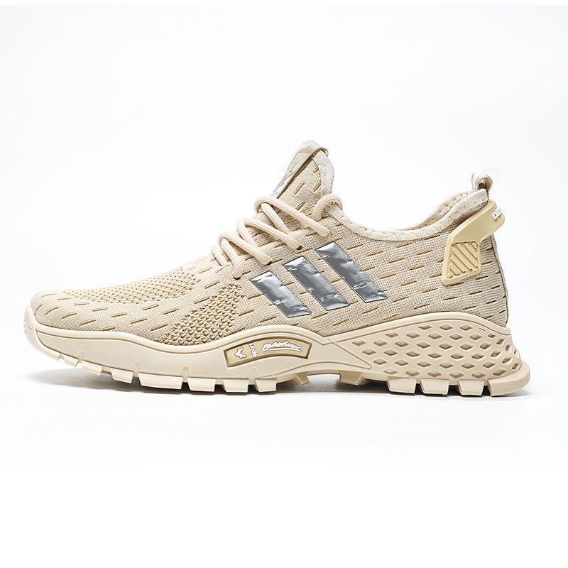 Men's Shoes Korean Breathable Flying Woven Shoes Casual Sports Wild Men's Running Shoes Lightweight and Deodorant