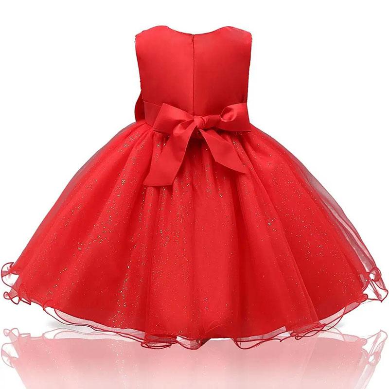 Solid Color Girl Dress Mesh Puffy Rose Princess Birthday Dress Skirt Dream Fairy Tale Sweet Dress Waist A-line Skirt