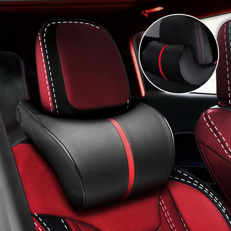 Memory Foam Car Headrest and Lumbar Pillow Set Seat Support Pillow Relaxation Artifact