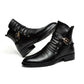 Autumn and Winter Korean Style Trendy Mid-cut Short Boots British Martin Boots Trendy Pointed Leather Boots