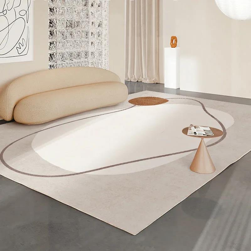 Nordic Abstract Style Carpet Simple Line Carpet for Living Room Bedroom Plush Bedside Art Japanese Style Floor Mat