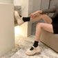 Female Spring Retro Leather Shoes with A Buckle All-match Round Toe Shoes Japanese Jk Uniform Shoes