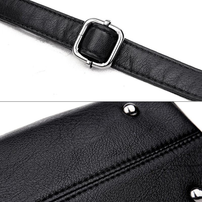 Women Handbag Casual Female Crossbody Bags Soft Surface Genuine Leather Sheepskin Bag High Capacity Adjustable Shoulder Straps