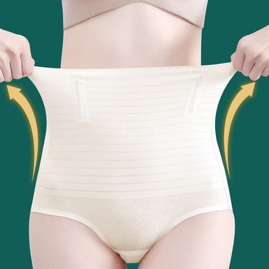 Spring Autumn High-waist Warm Underpants Self-heating Hip-lifting Panties Large Size High Elastic Briefs
