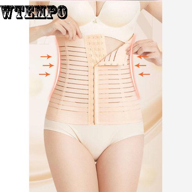 Plastic slimming breathable body waistband straps girdle postpartum women's belly belt