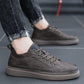 Men's Shoes Spring and Summer Sports and Leisure Shoes British Casual Black Leather Shoes Trend All-match Men's Comfortable Sneakers