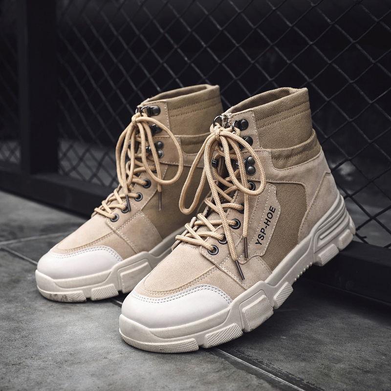 Martin Boots Men's Autumn Winter Warm Shoes Boots Men's Snow Tooling Shoes High To Help Men's Shoes