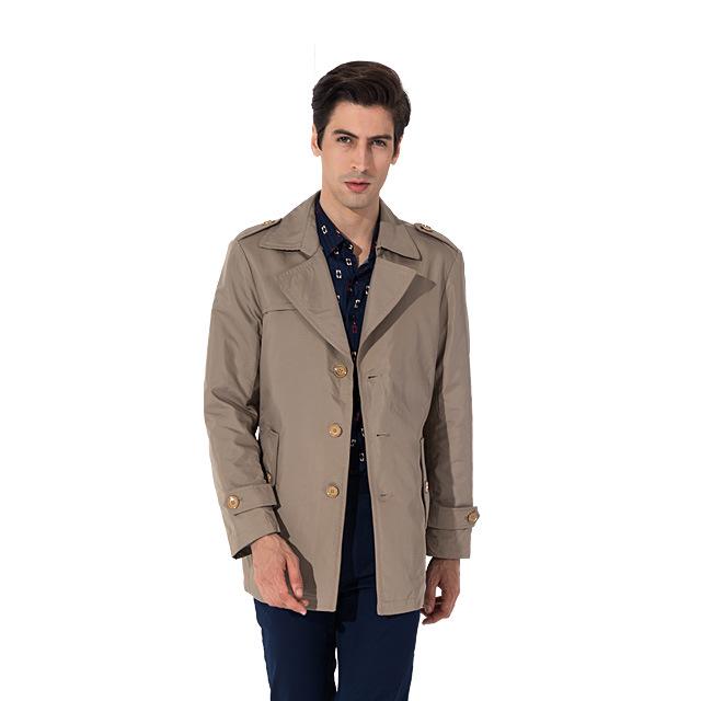 Men's Woolen Coat Medium Long Section Large Size Mid-length Windbreaker Casual Lapel Jacket