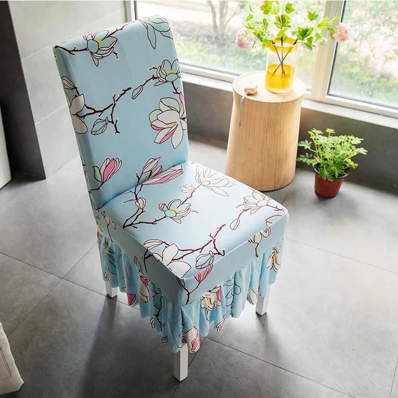 Two-piece Thickened Chair Cover Home Dining Chair Cover Universal Elastic Stool Cover Seat Cover Hotel Dining Table and Chair Cover