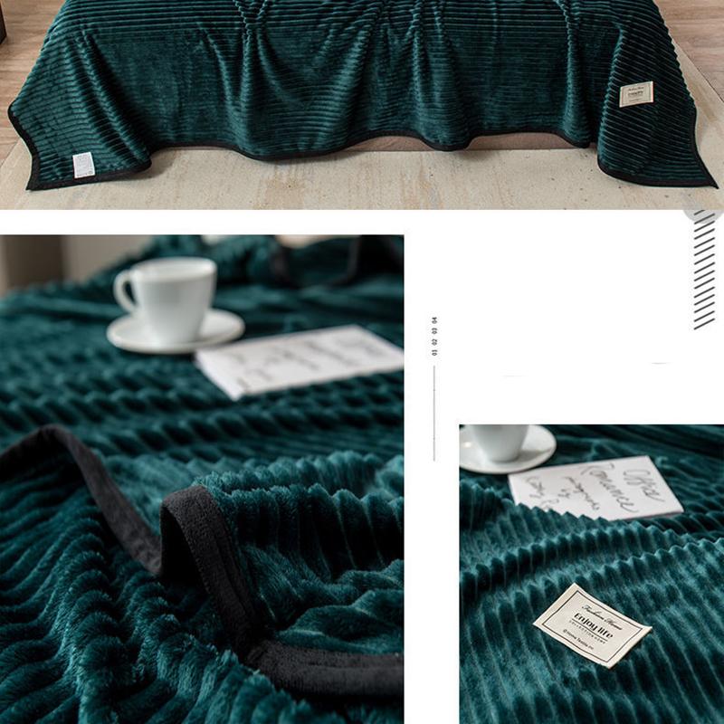 Winter Coral Fleece Blanket Plus Velvet Thick Double-sided Fleece Sheets Flannel Dormitory Single Bed Blanket
