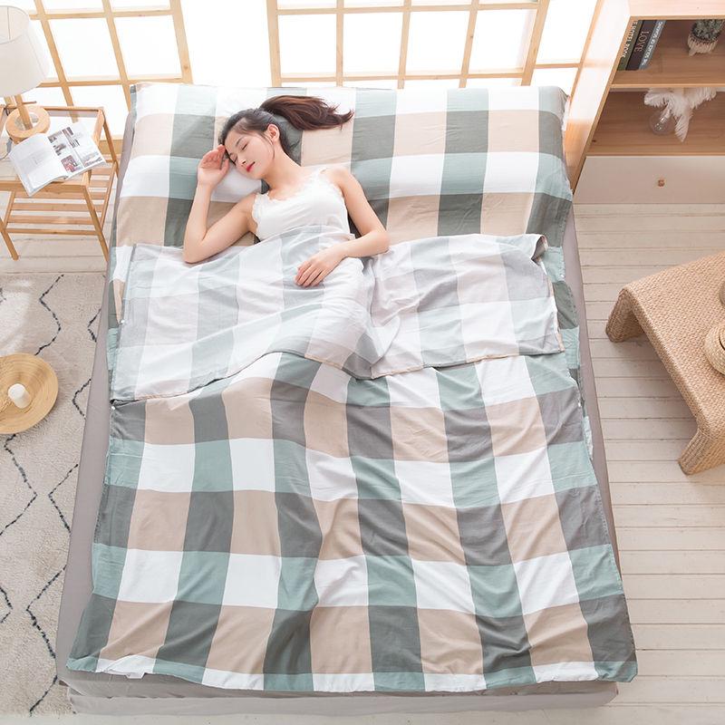 Washed Cotton Sleeping Bag Portable Adult Single Double Hotel Hotel Train Sleeper Travel Dirty Travel Sleeping Bag
