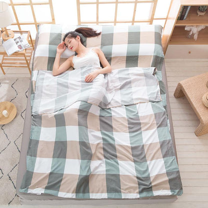 Washed Cotton Sleeping Bag Portable Adult Single Double Hotel Hotel Train Sleeper Travel Dirty Travel Sleeping Bag