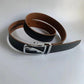 Male Lengthened 110cm-140cm Cowhide Leather Belt Alloy Automatic Buckle Wear-resistant Scratch-resistant Business Belt Husband and Dad Belt