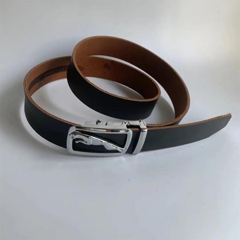 Male Lengthened 110cm-140cm Cowhide Leather Belt Alloy Automatic Buckle Wear-resistant Scratch-resistant Business Belt Husband and Dad Belt